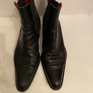 Stephane de Raucourt black leather boots